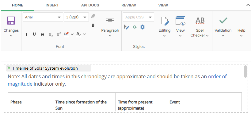 A topic inserted as a snippet into the topic's content