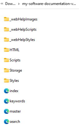 The HTML archive content
