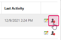 The Disable user button