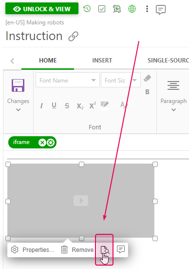 Click the Global Find and Replace icon to find the link to the video