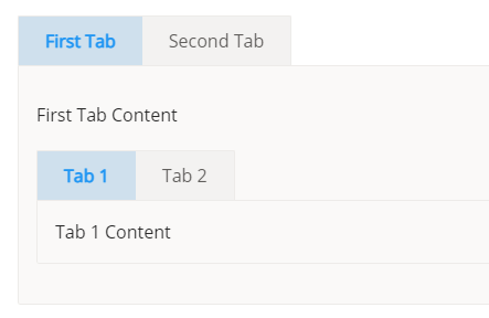 The nested tabs in the View mode