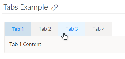 The Tabs in the View mode