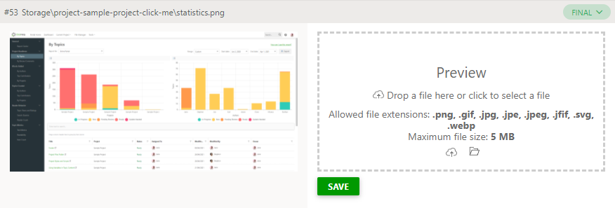 Click into the translation cell to upload a localized image