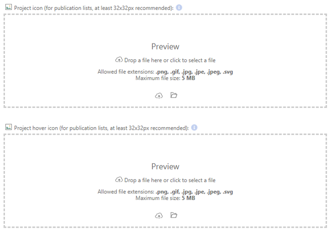 Choose a project icon in the project Basic settings