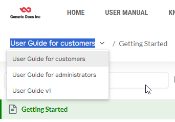 The chosen publication is on the first place in the publication list in the Reader UI