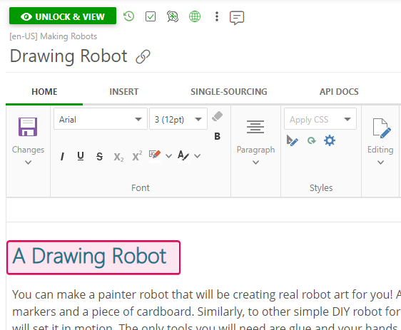 Custom background color of the heading