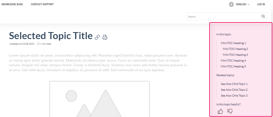The Right sidebar in the Reader UI