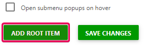 Add root item button in the Reader Menu settings