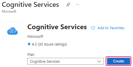 Create a Cognitive Services resource