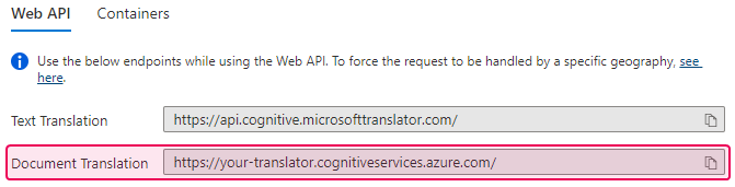 The Document Translation field