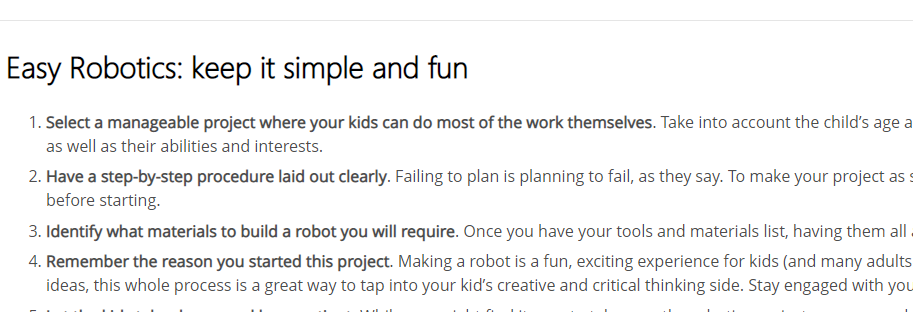 The default font of the content