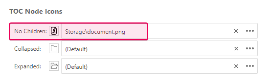 New icon in the TOC nodes icons section