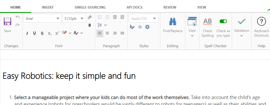 The Home tab of the Ribbon bar