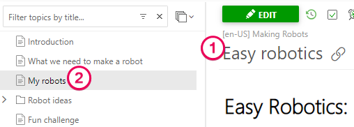 Different topic title and TOC node caption in the Author interface