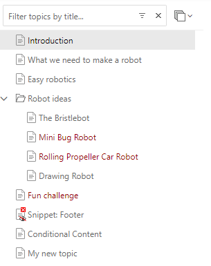 The TOC in the project