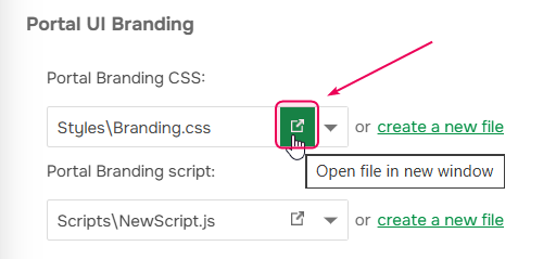 Open in new window button.