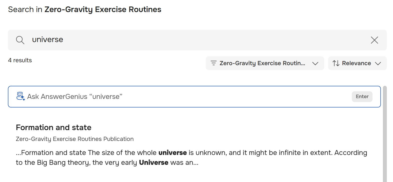 Ask AnswerGenius in Search.