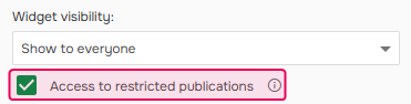 Access to restricted publications.