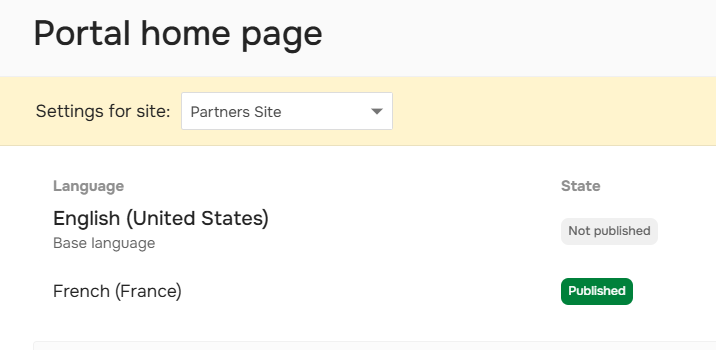SiteB home pages.