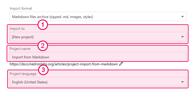Import wizard step one