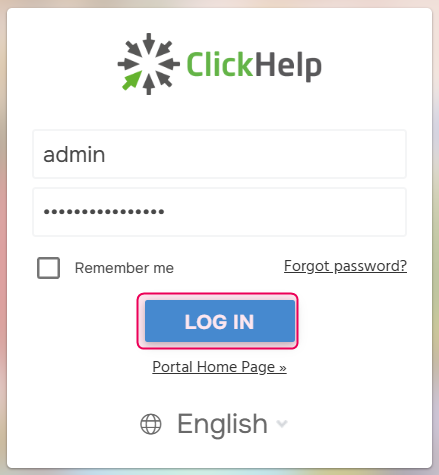 Log In button.