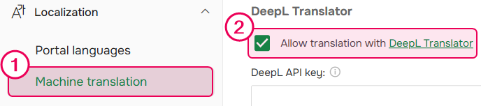 Check Allow translation with DeepL Translation option.
