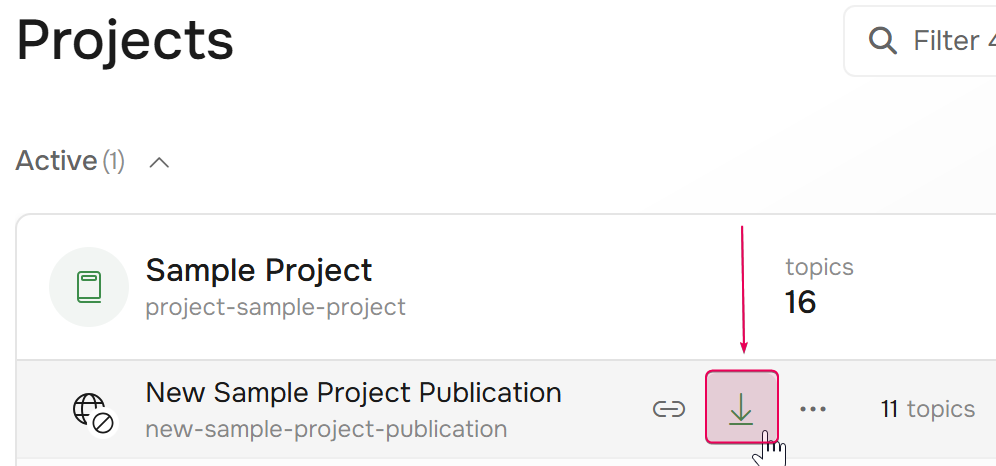 Export the publication.