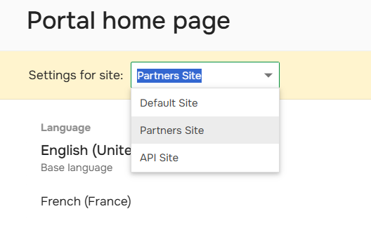 Select site.