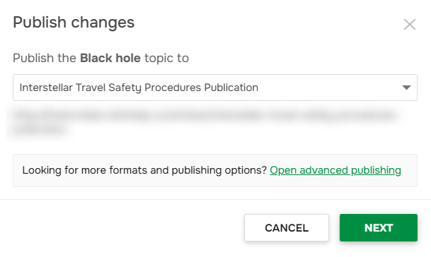 Fast publishing topics to one of multiple publications