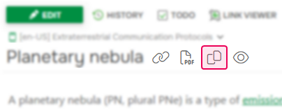 The Copy Markdown option in the Contributor UI.