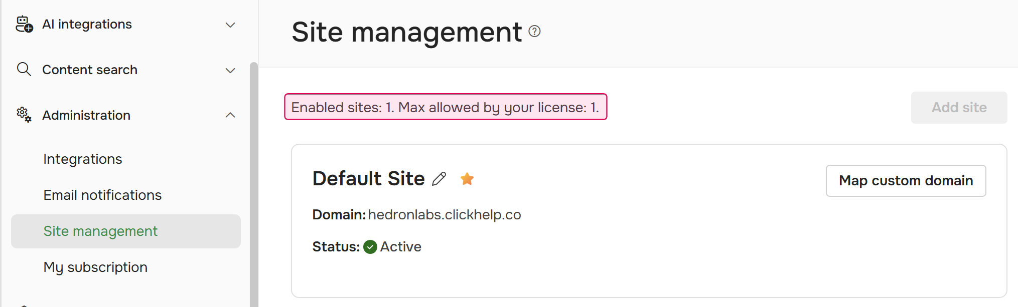 Max allowed by your license.