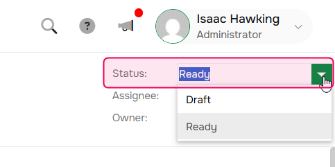 Status field
