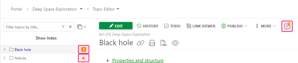 Comments count in topic menu and TOC